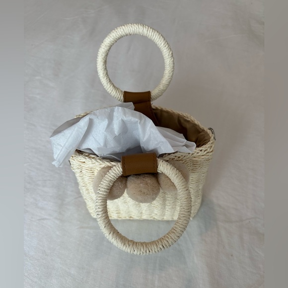 White Rafia Mini Bag - Picture 2 of 8